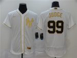 New York Yankees #99 Aaron Judge White Golden Flex Base Stitched Jersey