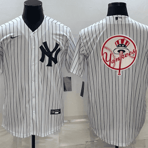 New York Yankees White Team Big Logo Cool Base Stitched Jersey