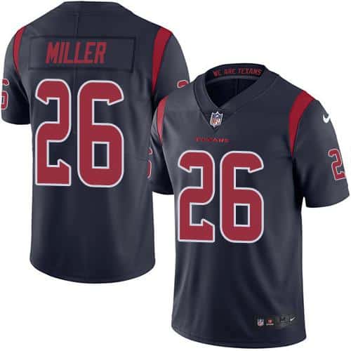Texans #26 Lamar Miller Navy Blue Stitched Limited Rush Nike Jersey