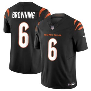 Cincinnati Bengals #6 Jake Browning Black 2023 F.U.S.E. Vapor Untouchable Limited Stitched Jersey