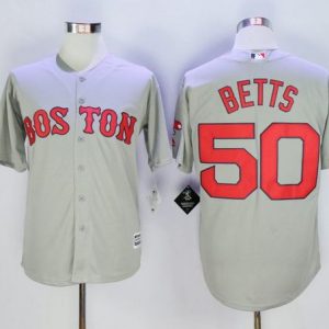 Red Sox #50 Mookie Betts Grey New Cool Base Stitched Jersey
