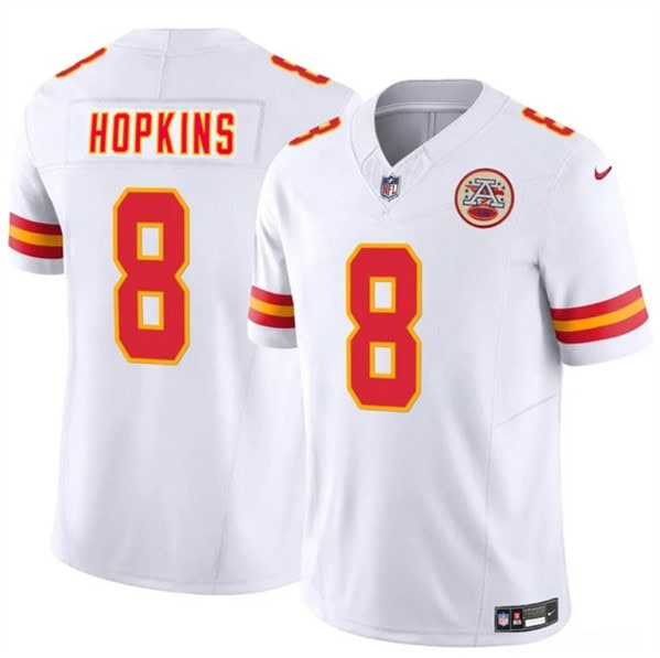 Kansas City Chiefs #8 DeAndre Hopkins White 2024 F.U.S.E. Vapor Untouchable Limited Stitched Jersey