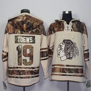 Blackhawks #19 Jonathan Toews Cream Camo Stitched Jersey