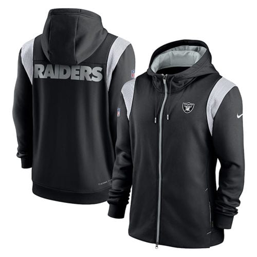 Las Vegas Raiders Black Zipper Hoodie
