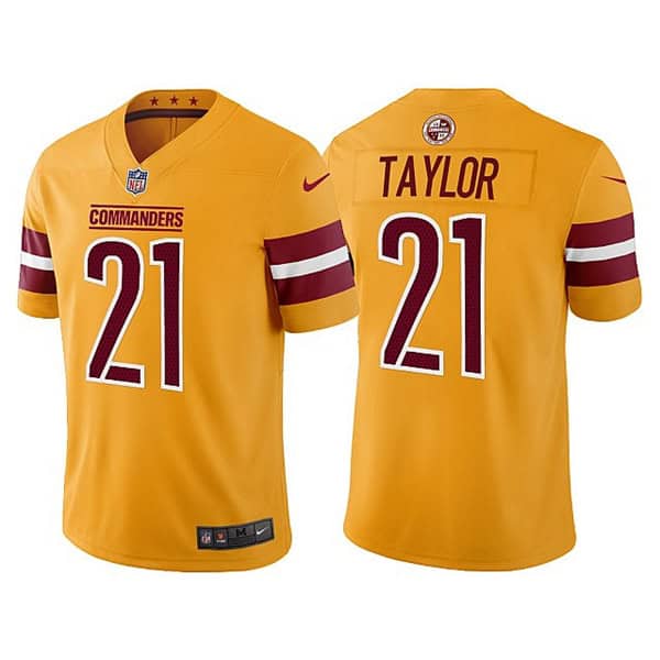 Washington Commanders #21 Sean Taylor Gold Vapor Untouchable Stitched Football Jersey