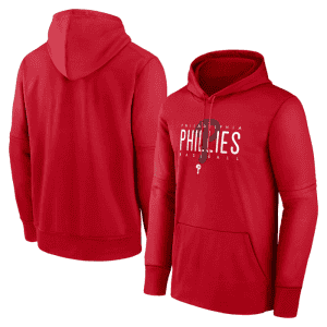 Philadelphia Phillies Red Pregame Performance Pullover Hoodie