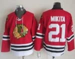 Blackhawks #21 Stan Mikita Stitched Red CCM Throwback Jersey