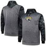 Jacksonville Jaguars Heather Charcoal Big Tall Camo Pullover Hoodie