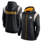 Pittsburgh Steelers Black Zipper Hoodie