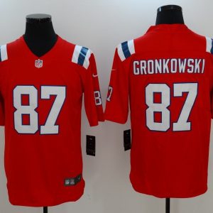 New England Patriots #87 Rob Gronkowski Nike Red Vapor Untouchable Limited Stitched Jersey