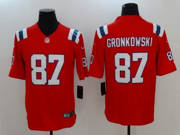 New England Patriots #87 Rob Gronkowski Nike Red Vapor Untouchable Limited Stitched Jersey