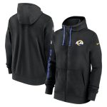 Los Angeles Rams Black 2024 Team Full-Zip Hoodie
