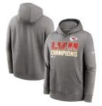 Kansas City Chiefs Gray Super Bowl LVII Champions Fleece Pullover Hoodie