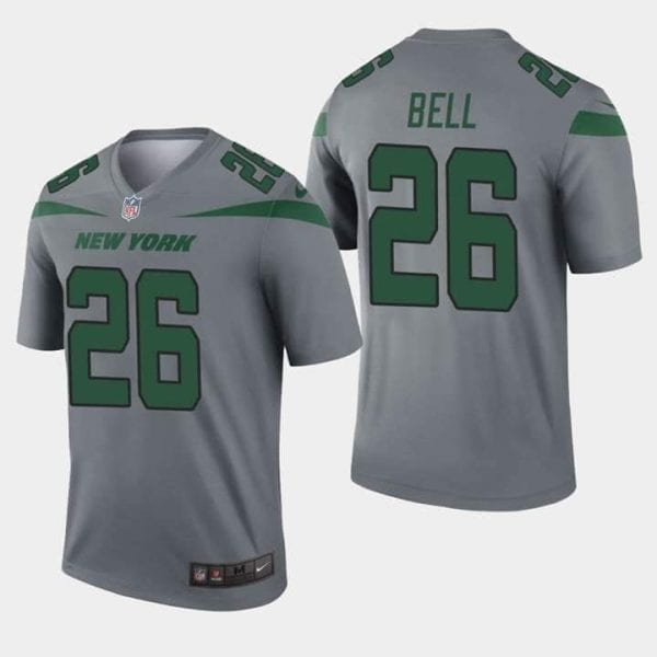 New York Jets #26 Le'Veon Bell Gray Inverted Legend Jersey