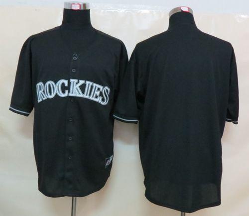 Rockies Blank Black Fashion Stitched Jersey