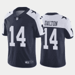 Dallas Cowboys #14 Andy Dalton Navy Vapor Limited Stitched Jersey