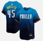 Philadelphia Phillies #45 Zack Wheeler Blue 2024 City Connect Limited Stitched Jersey