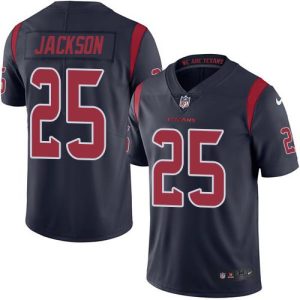 Texans #25 Kareem Jackson Navy Blue Stitched Limited Rush Nike Jersey