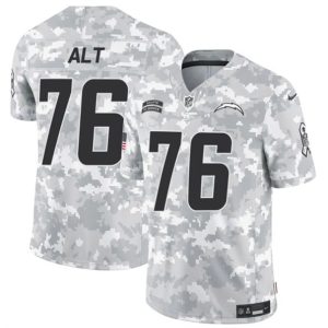 Los Angeles Chargers #76 Joe Alt Arctic Camo 2024 F.U.S.E. Salute To Service Limited Stitched Jersey