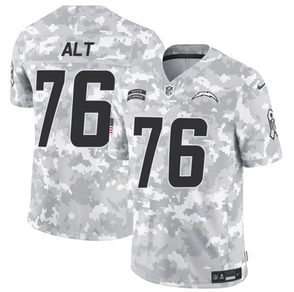 Los Angeles Chargers #76 Joe Alt Arctic Camo 2024 F.U.S.E. Salute To Service Limited Stitched Jersey