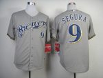 Brewers #9 Jean Segura Grey Cool Base Stitched Jersey