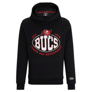 Tampa Bay Buccaneers Black BOSS X Touchback Pullover Hoodie