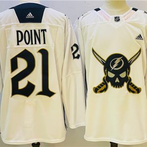 Tampa Bay Lightning #21 Brayden Point White Stitched Jersey