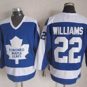 Maple Leafs #22 Tiger Williams Blue White CCM Throwback Stitched Jersey