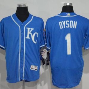 Royals #1 Jarrod Dyson Royal Blue Flexbase Authentic Collection Stitched Jersey