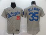 Los Angeles Dodgers #35 Cody Bellinger Grey Flex Base Stitched Jersey