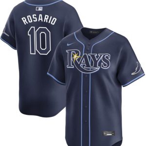 Tampa Bay Rays #10 Amed Rosario Navy Away Limited Stitched Jersey