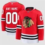 Chicago Blackhawks Custom Red 2024-25 Home Stitched Jersey