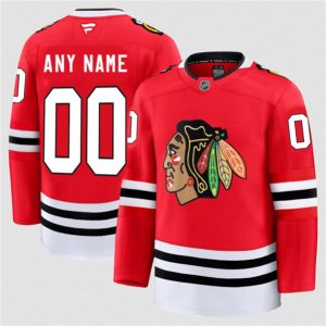 Chicago Blackhawks Custom Red 2024-25 Home Stitched Jersey