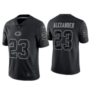 Green Bay Packers #23 Jaire Alexander Black Reflective Limited Stitched Football Jersey