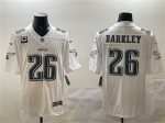 Philadelphia Eagles #26 Saquon Barkley White Fashion With 3-Star C Patch Vapor Untouchable Limited Stitched Jersey