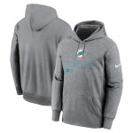 Miami Dolphins Gray Performance Pullover Hoodie