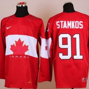 Olympic 2014 CA. #91 Steven Stamkos Red Stitched Jersey