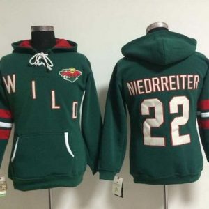 Minnesota Wild #22 Nino Niederreiter Green Old Time Heidi NHL Hoodie