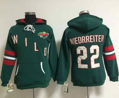 Minnesota Wild #22 Nino Niederreiter Green Old Time Heidi NHL Hoodie