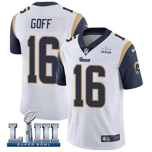 Los Angeles Rams #16 Jared Goff White Super Bowl LIII Bound Vapor Untouchable Limited Stitched Jersey