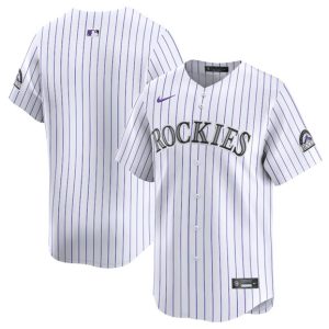 Colorado Rockies Blank White Home Limited Stitched Jersey