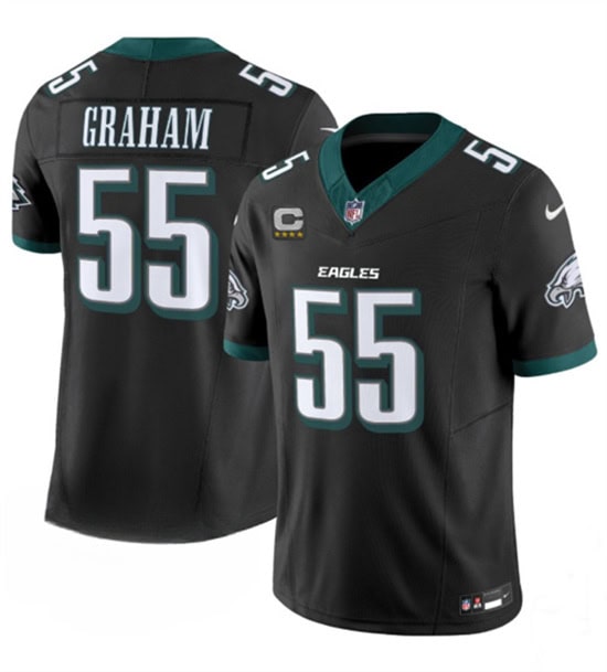 Philadelphia Eagles #55 Brandon Graham Black 2024 With 4-Star C Patch F.U.S.E. Vapor Untouchable Limited Jersey