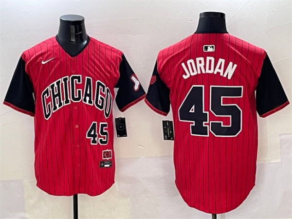 Chicago White Sox #45 Michael Jordan Red Black 2025 City Connect Limited Stitched Jersey