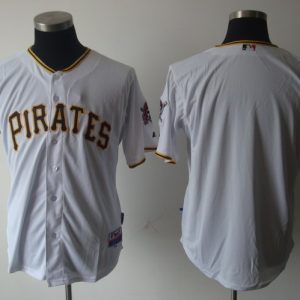 Pirates Blank White Cool Base Stitched Jersey