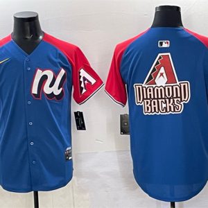 National League Arizona Diamondbacks Team Big Logo Blue Red Alternate 2025 All-Star Edition Limited Stitched Jersey