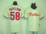 Phillies #58 Jonathan Papelbon Cream Cool Base Stitched Jersey