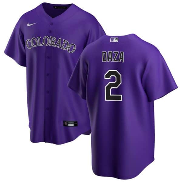 Colorado Rockies #2 Yonathan Daza Purple Stitched Jersey
