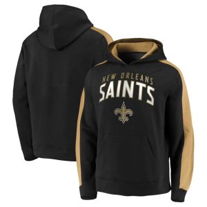 New Orleans Saints Black Game Time Arch Pullover Hoodie