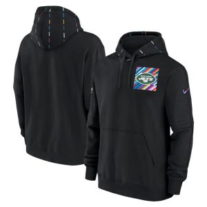 New York Jets Black 2023 Crucial Catch Club Pullover Hoodie