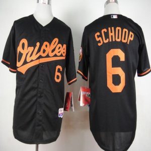 Orioles #6 Jonathan Schoop Black Cool Base Stitched Jersey